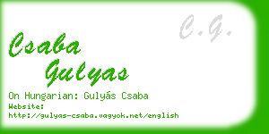 csaba gulyas business card