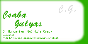 csaba gulyas business card